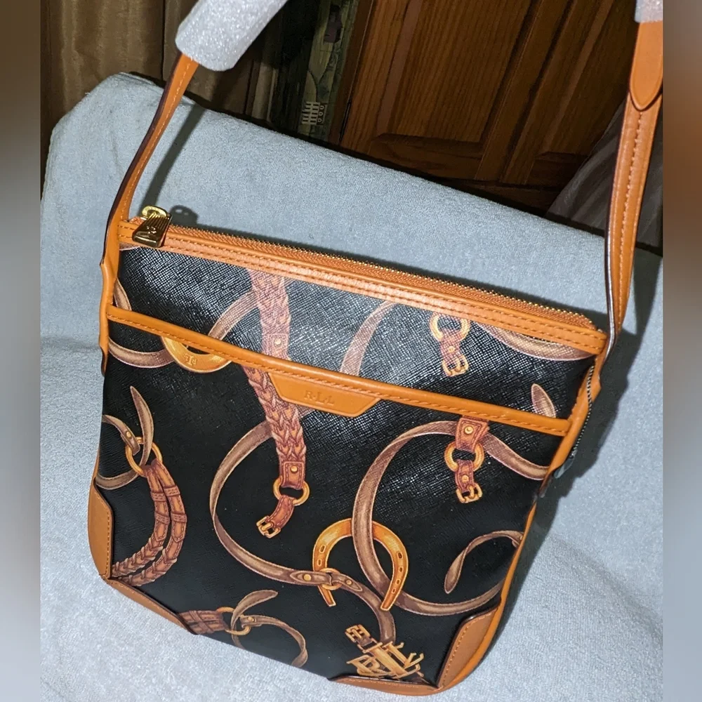 Lauren Ralph Lauren Caldwell beltin flat crossbody._4